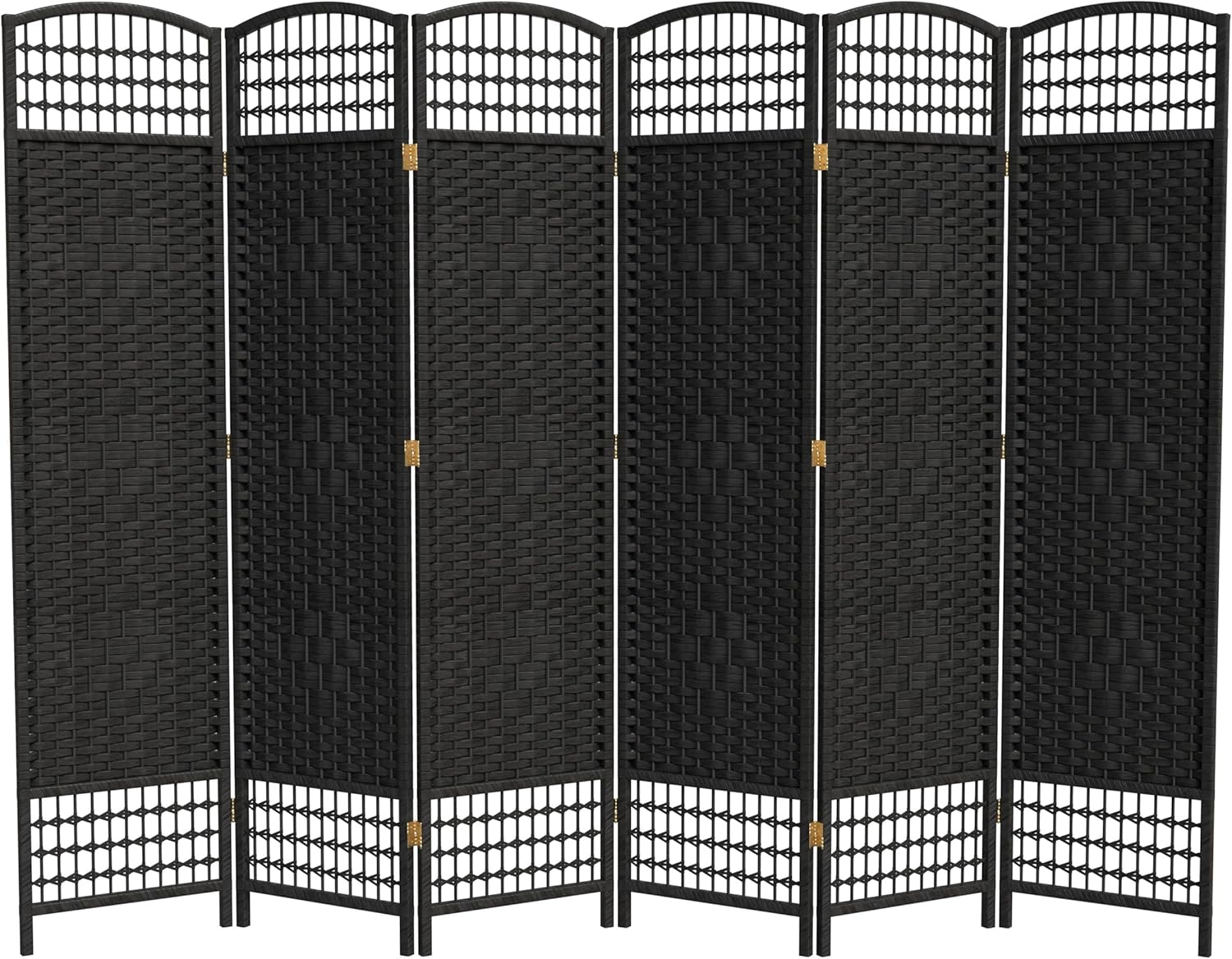 Red Lantern 5 1/2 ft. Tall Fiber Weave Room Divider - Natural - 4 Panel
