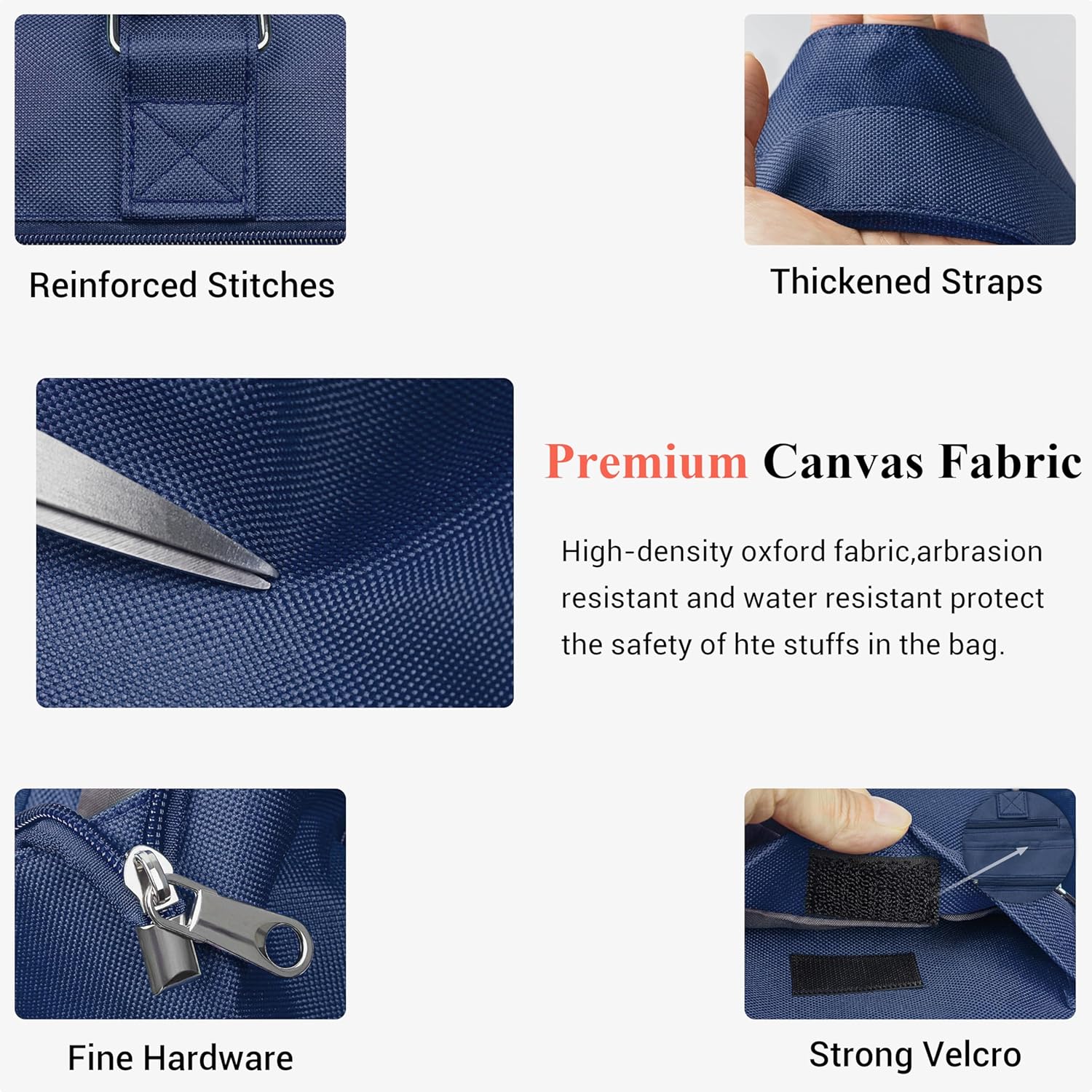 VOLGANIK ROCK Canvas Tote Bag Waterproof Nylon Multi Pocket Shoulder Bags Laptop Work Bag Teacher Purse Handbag for Women Men - Image 7