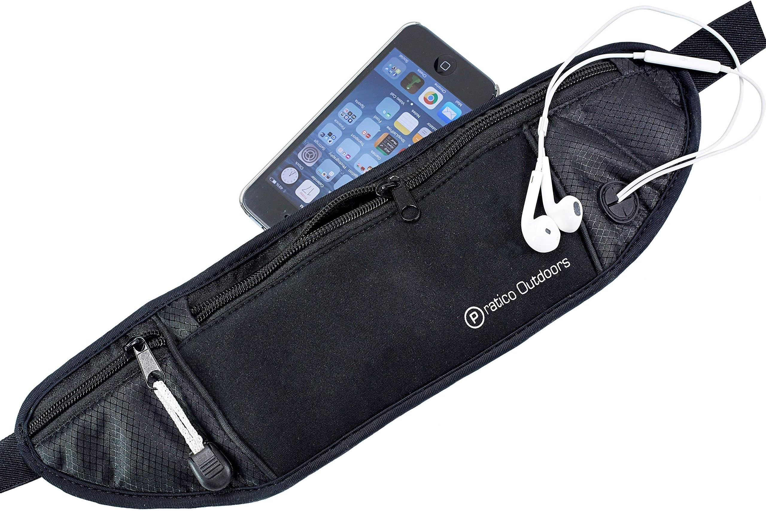 Pratico Outdoors RunCubby Exercise & Running Belt with Large Accessory Pockets