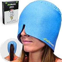 Bonnet Migraine 360º - Masque Anti Migraine Chaud/Froid - Réutilisable Poche de Glace en Gel - Soulage Migraines, Maux de Tête, Sinus, Stress - Compresse Froide Sans Odeur, Taille Unique, +30% Gel