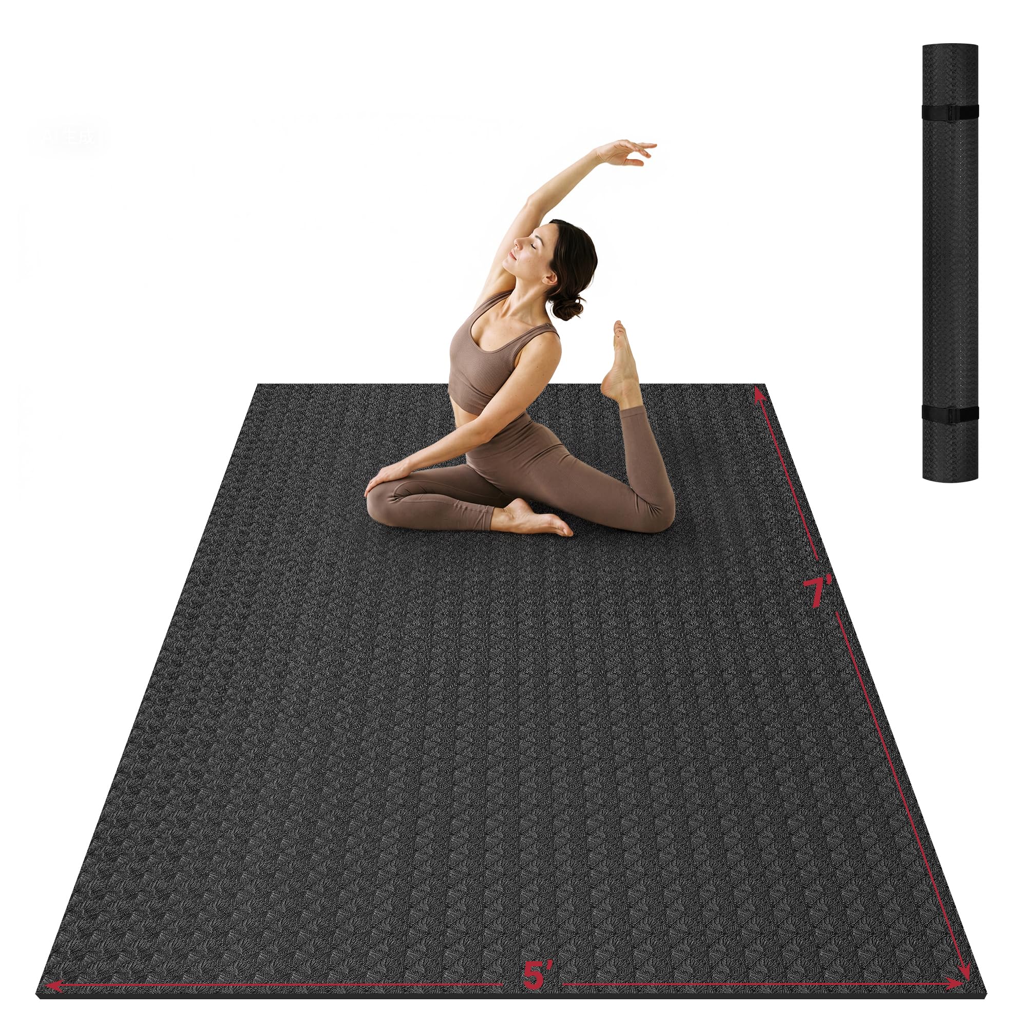 Photo 1 of VTORY Large Yoga Mat - 7'x5' (6mm) Thick Exercise Mat