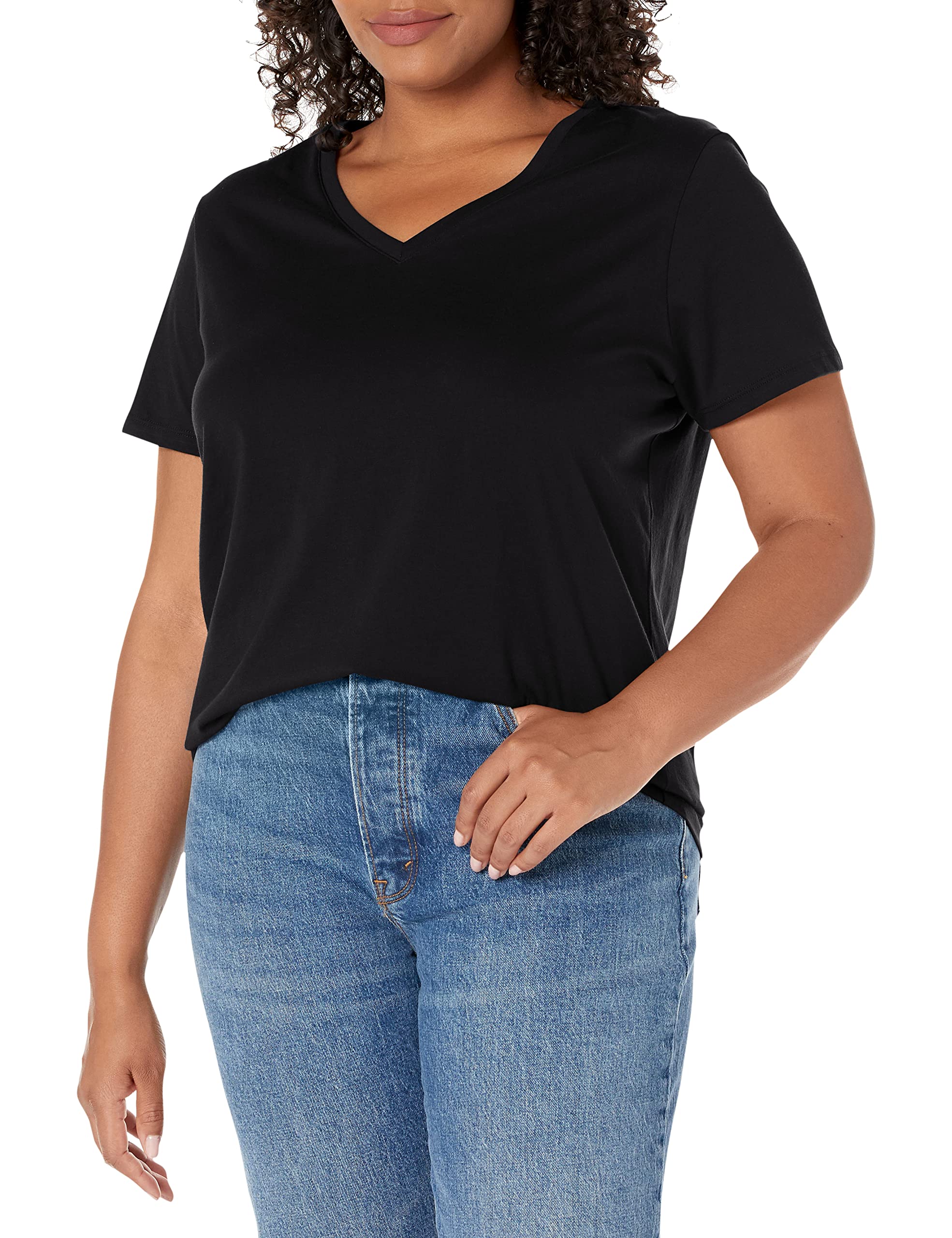 Women's Relaxed American-Grown Supima Cotton V-Neck T-Shirt