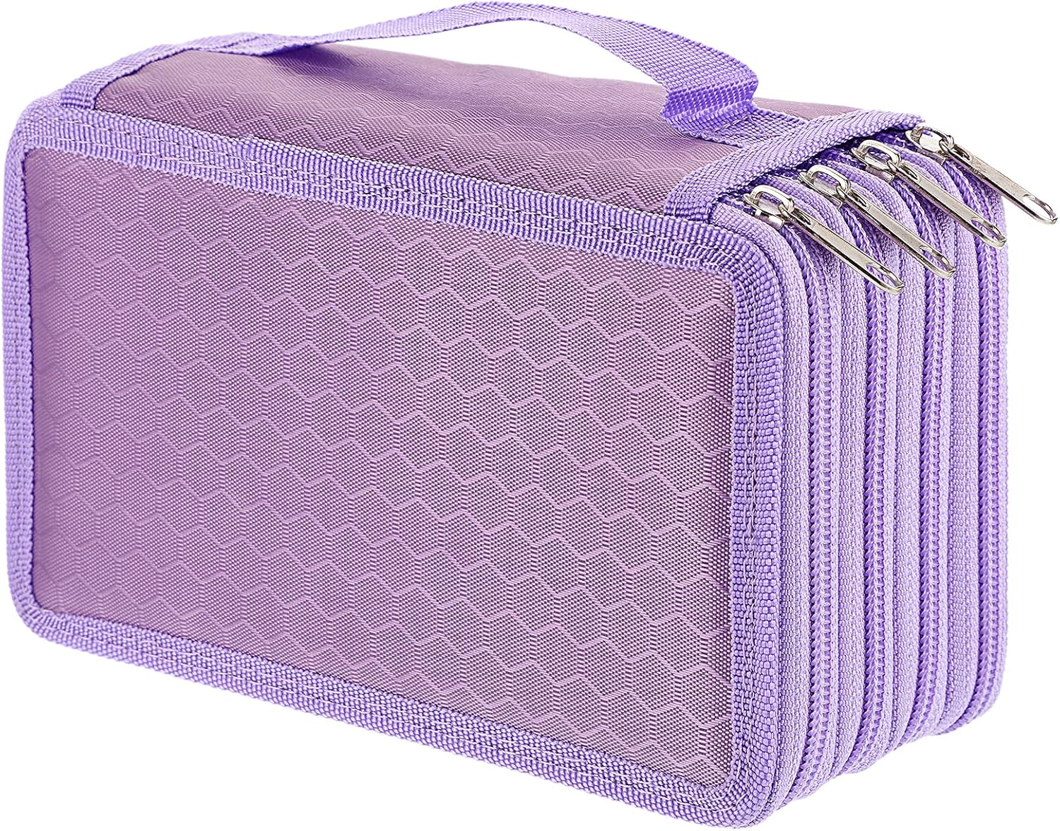 BTSKY® Handy Wareable Oxford Colored Pencil Case 72 Slots Pencil Organizer (Purple)