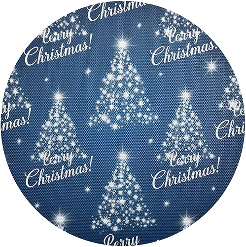 White Snowflakes Trees Blue Place Mats, Non Slip Washable Placmats for Kitchen Table one sizex4