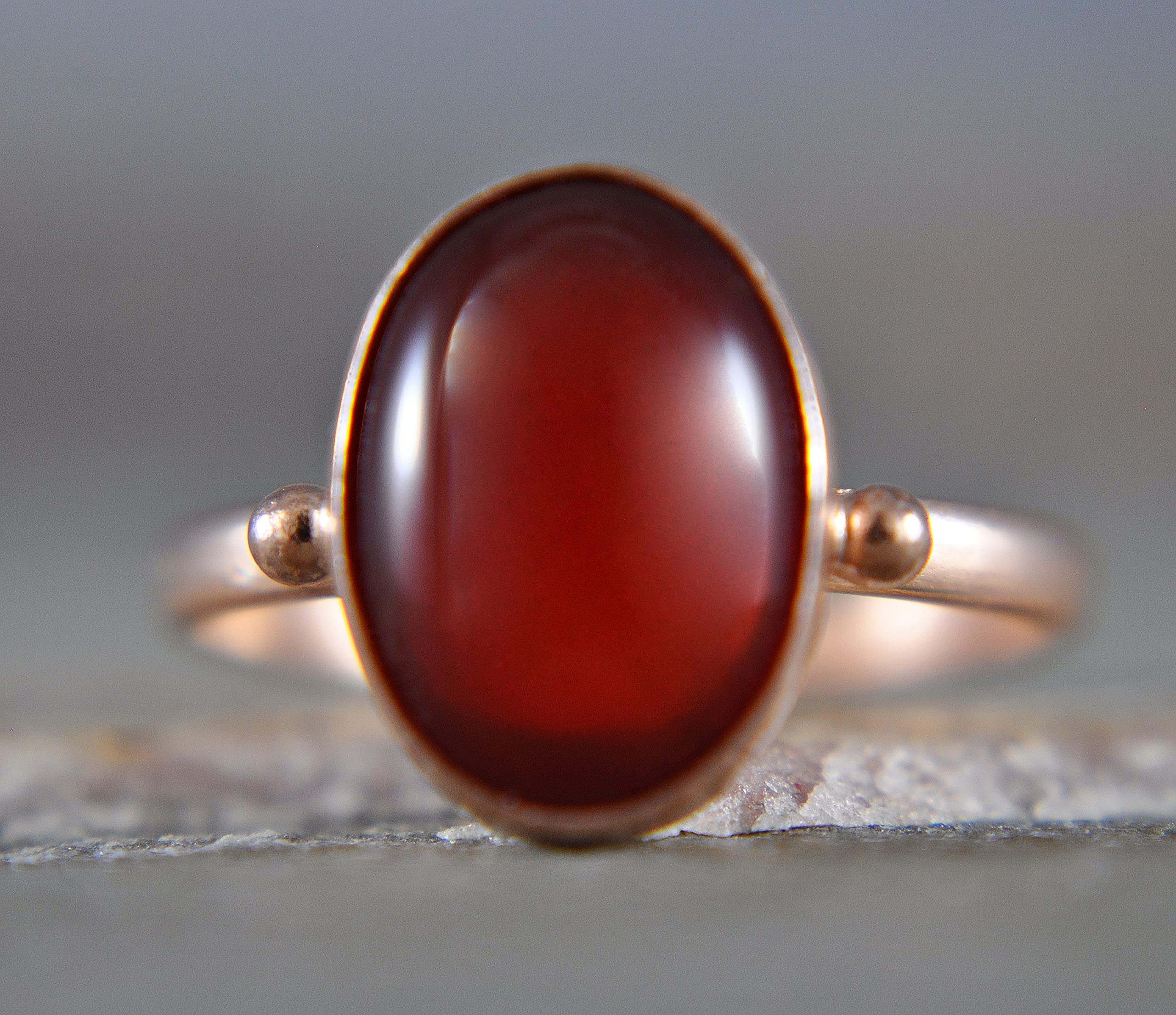 925 Sterling Silber - Achat Ring - Größenverstellbar - rosévergoldet - Edelstein - Braun - Oval - Geschenk für Mama - Geburtstagsgeschenk - Silberring - Geschenk für Sie - Schmuck-Geschenk