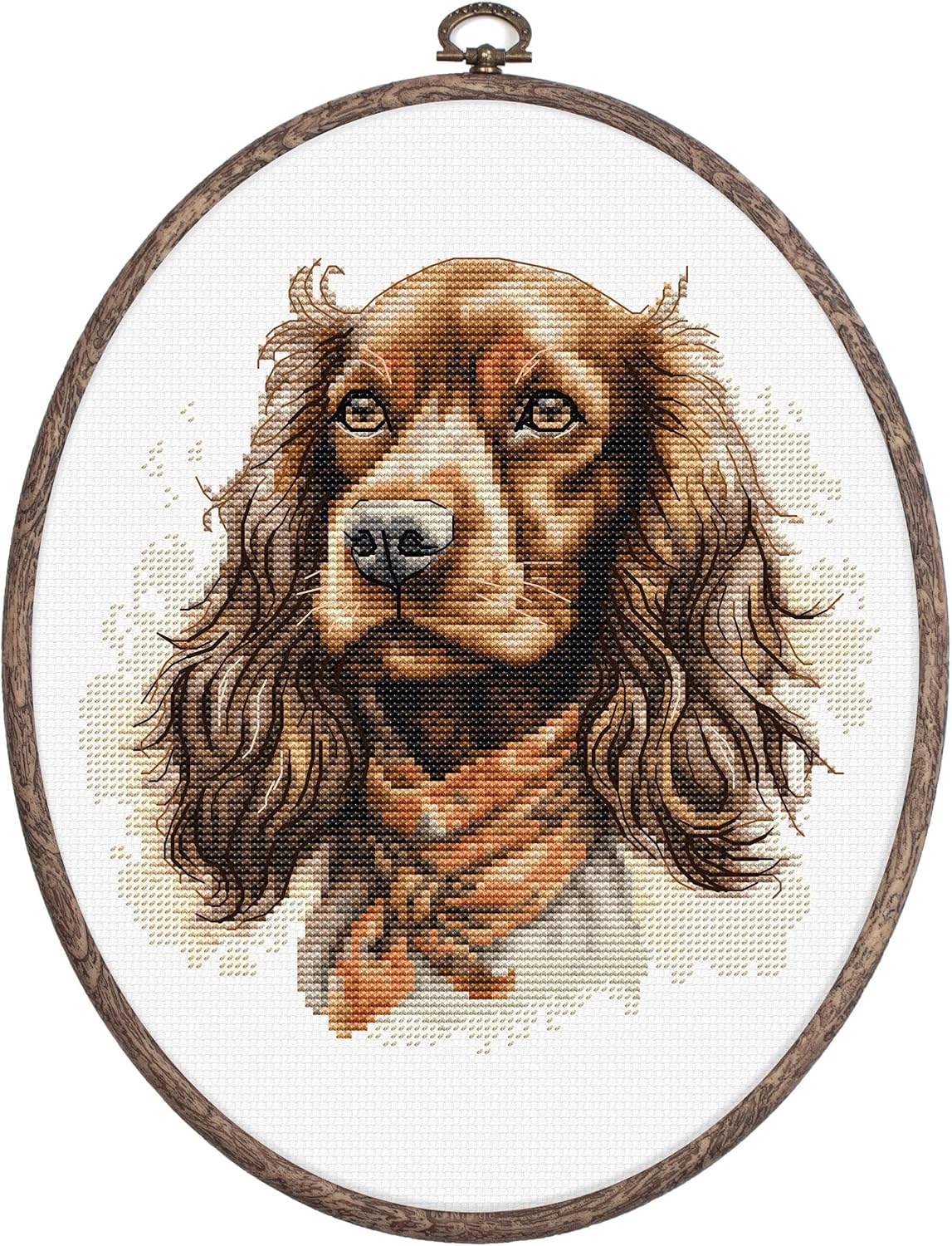 Luca-S Cross Stitch Kit with Hoop Included The Cocker Spaniel