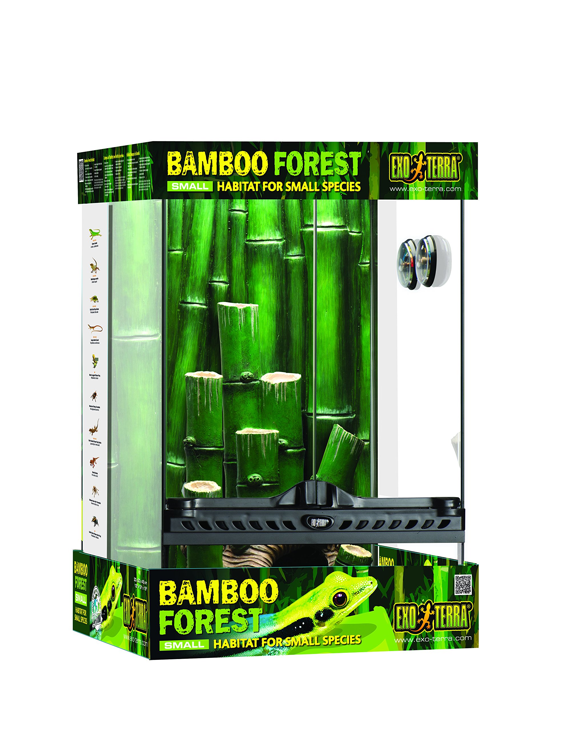Exo Terra Kit Terrario Bamboo Pequeño, 30 x 30 x 45 cm