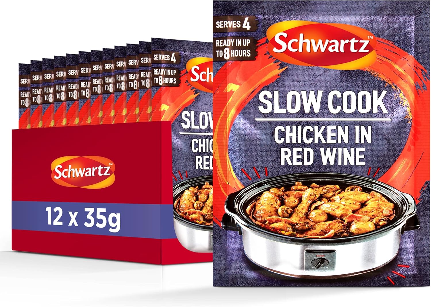 Schwartz Chicken in Red Wine Slow Cookers Recipe Mix 35g Pack of 12
