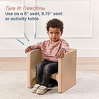 Vista 51 de ECR4Kids Tri-Me 3 en 1 silla cubo, muebles para niños, color azul polvo