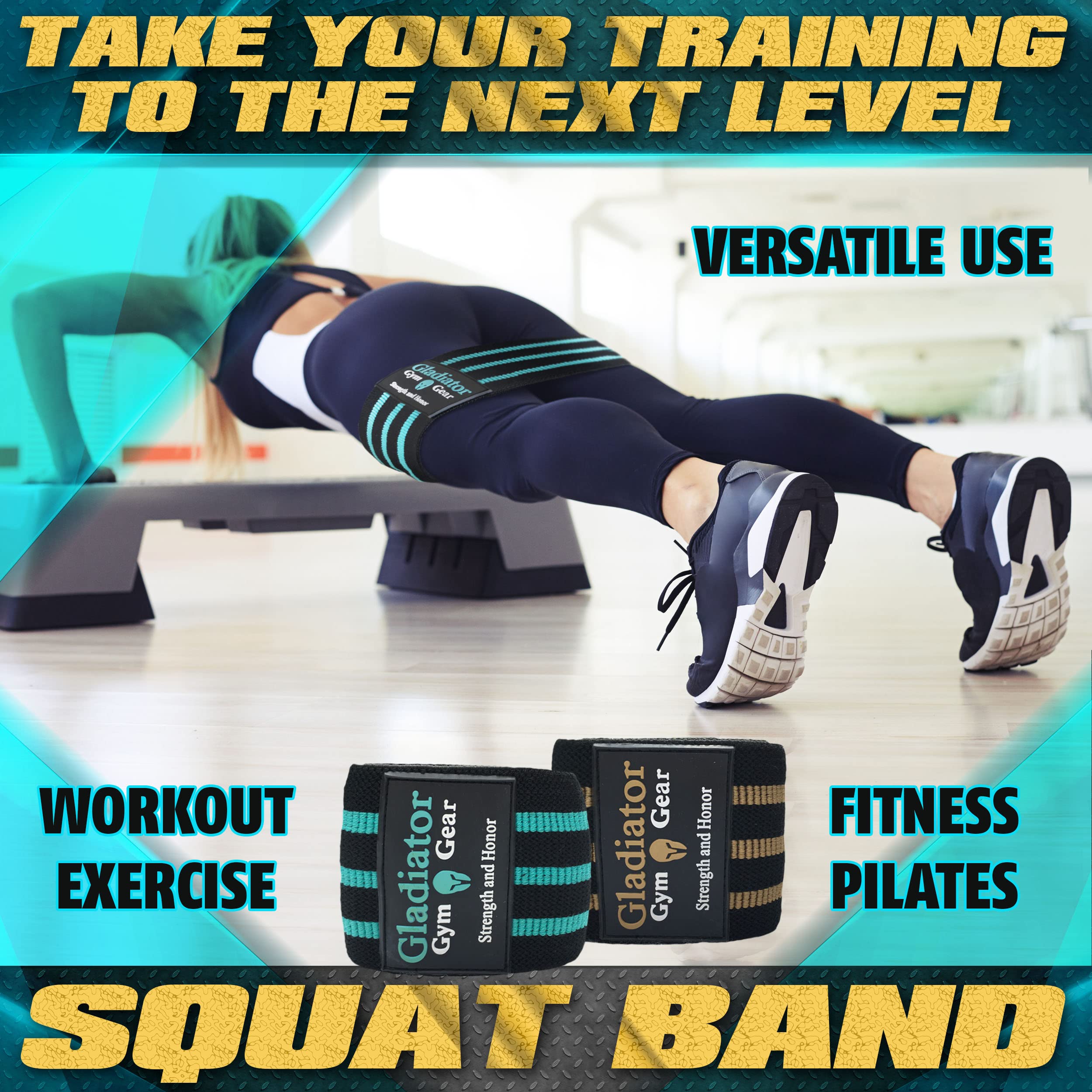 Buy GLADIATOR GYM GEAR Glute Bands for Women, Non Slip Resistance Bands Fabric. Glute Loop Glute