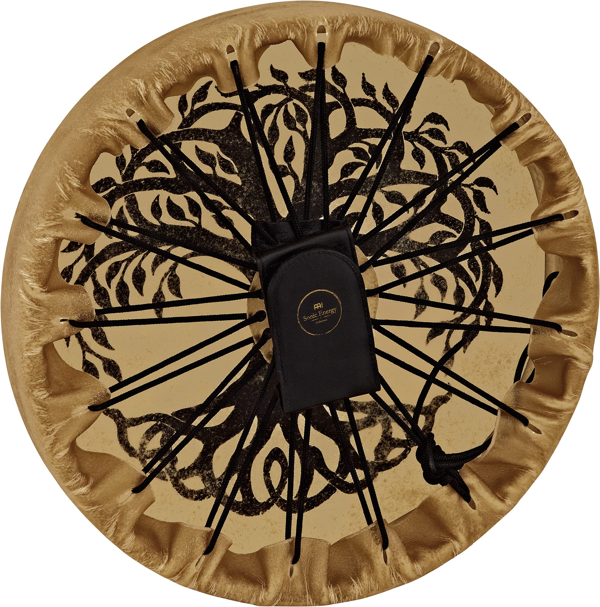 Sonic Energy Frame Drum 15 Pollici – Tree of Life – Tamburo a mano per meditazione, viaggi sonori, percussioni – Strumento sciamanico con pelle di bufalo – incluso battente (HOD15-TOL)