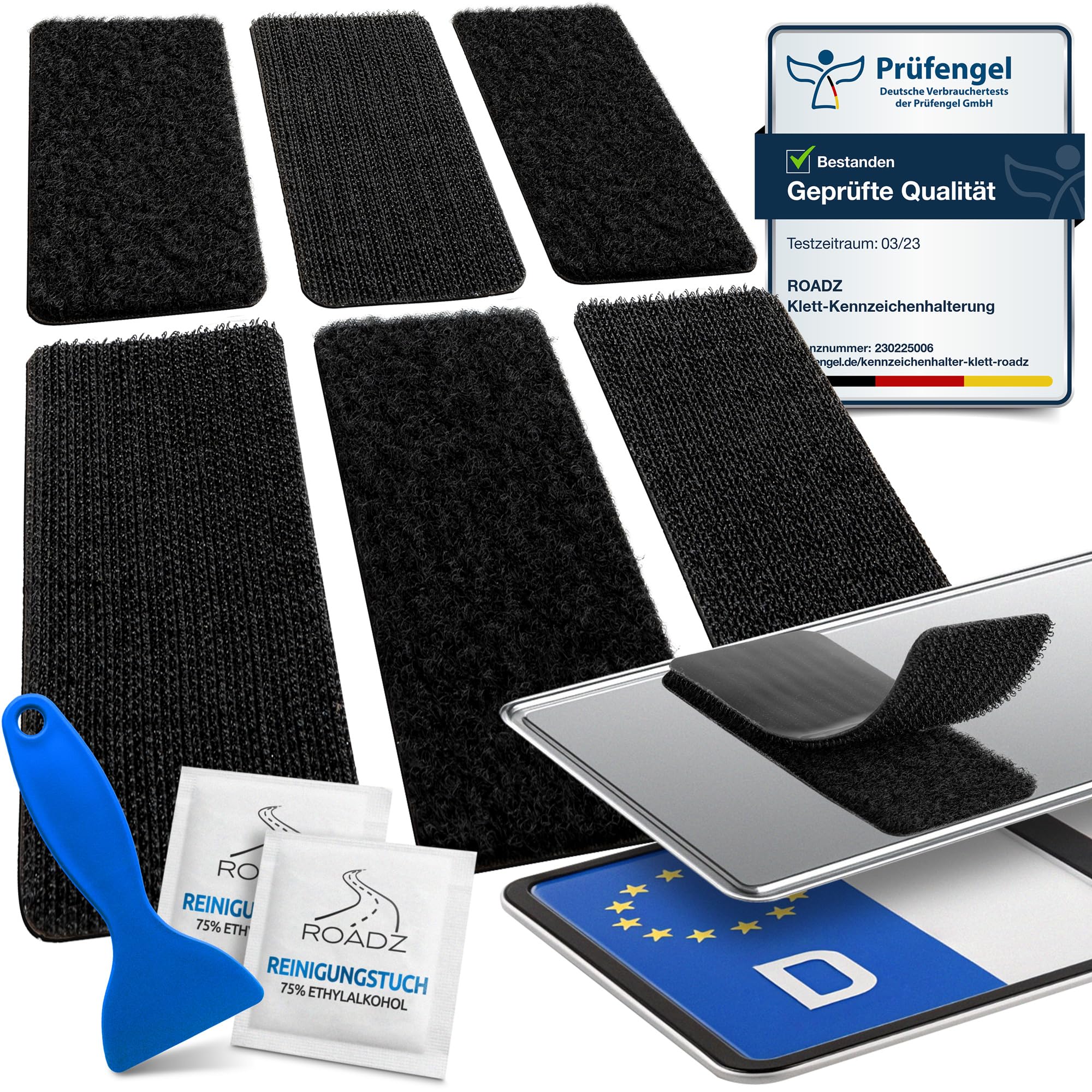 Porta Targa In Velcro Senza Cornice - 2 Pezzi, Auto Adesivo, Invisibile, Per Auto E Moto - Foto 14