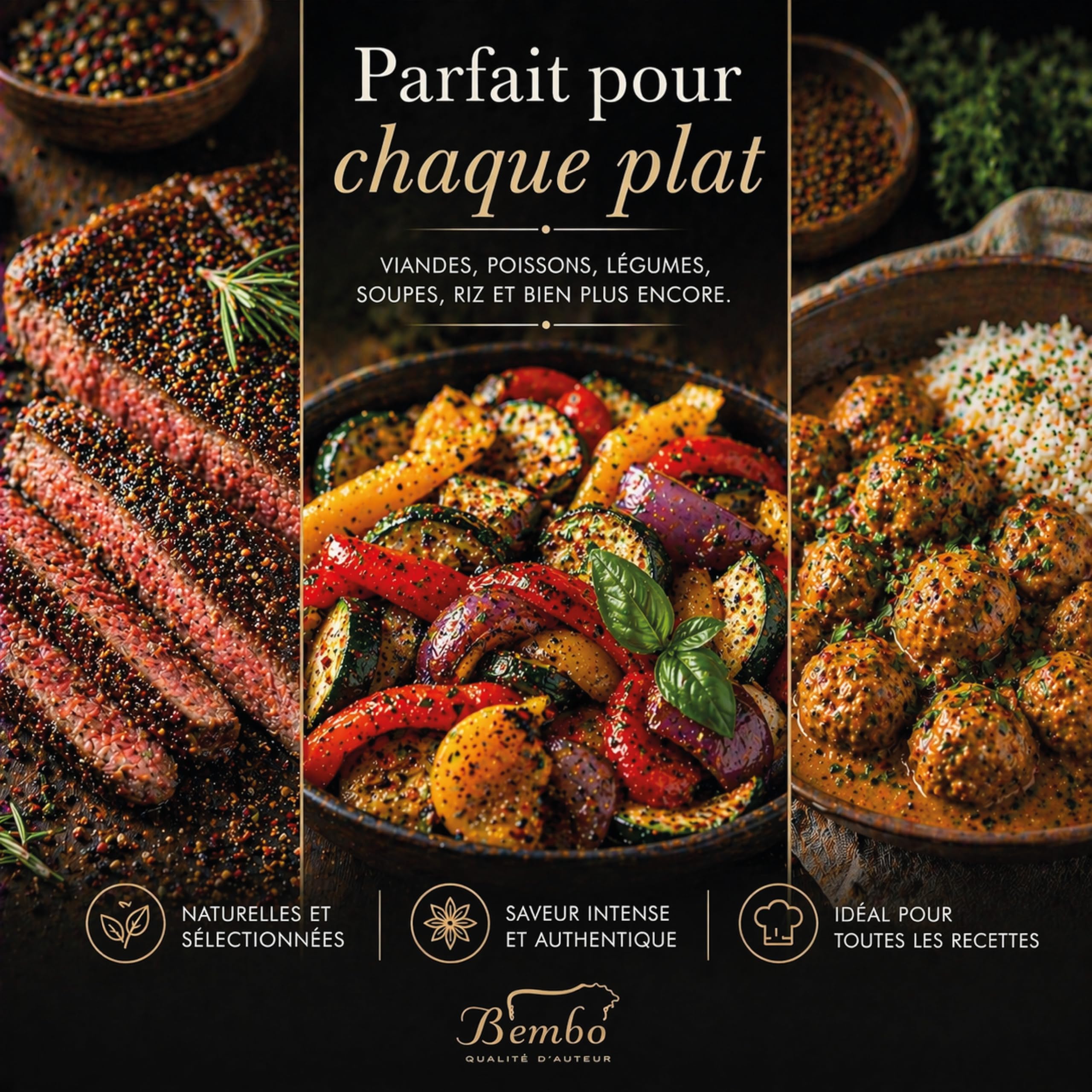 Bembo Coffret de 15 Épices du Monde – Collection Dégustation | 15 épices à observer, sentir, goûter et comparer. Un voyage sensoriel au cœur des épices du monde.