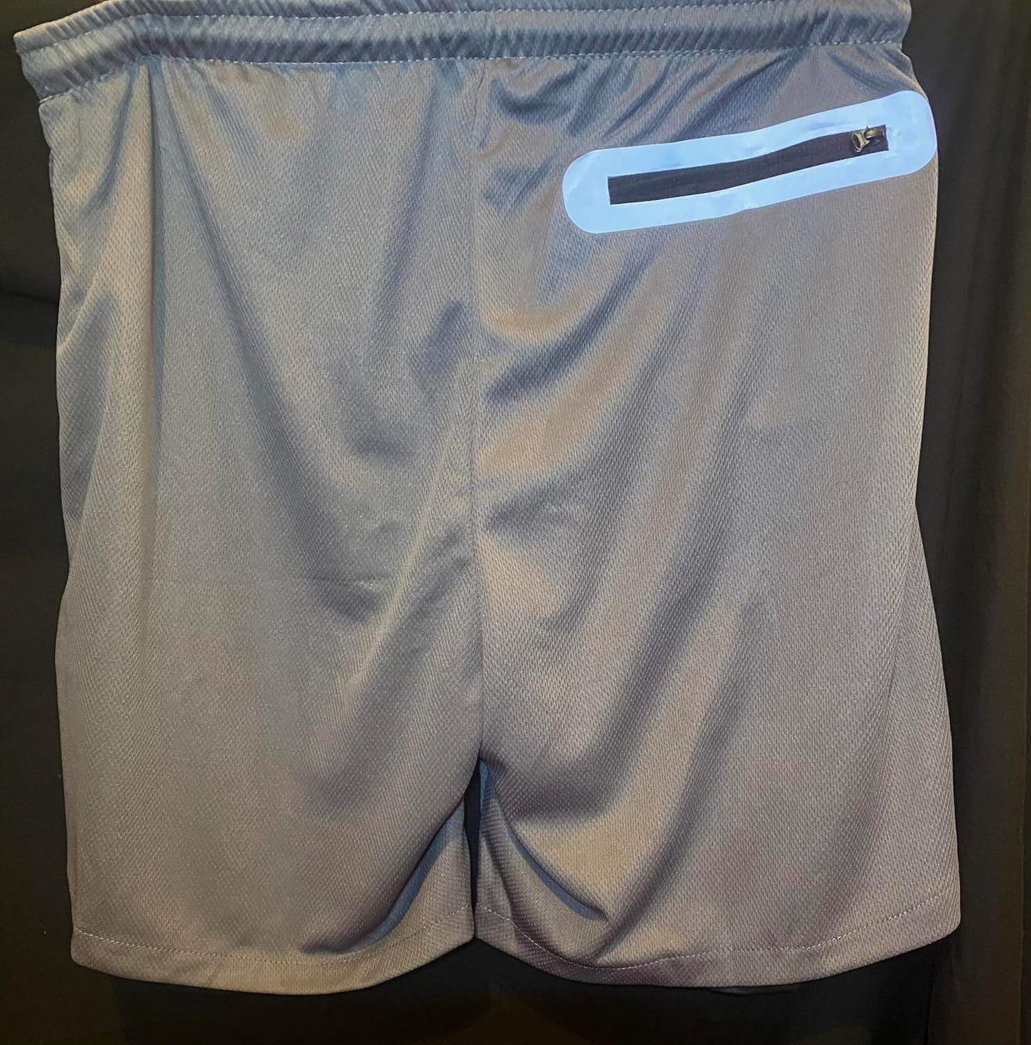 2-in-1 Double Layer Shorts with Inner Pocket, Men's Stretch Sports Drawstring Waist Elastic Shorts for Summer Gym Workout Training Dark Gray