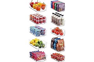 Set Of 10 Refrigerator Organizer Bins