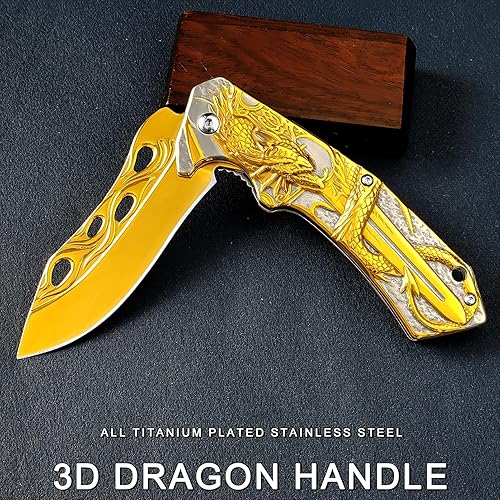 Miniatura 2 de Vividstill Cuchillo de bolsillo para hombre, genial cuchillo plegable de bolsillo 3D con clip, gran regalo, cuchillo Edc para hombres, supervivencia