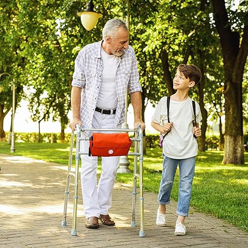 Miniatura 7 de Senectitude Accesorios para sillas de ruedas para personas mayores, bolsas para colgar en la espalda para mantener seguro portavasos para teléfono,