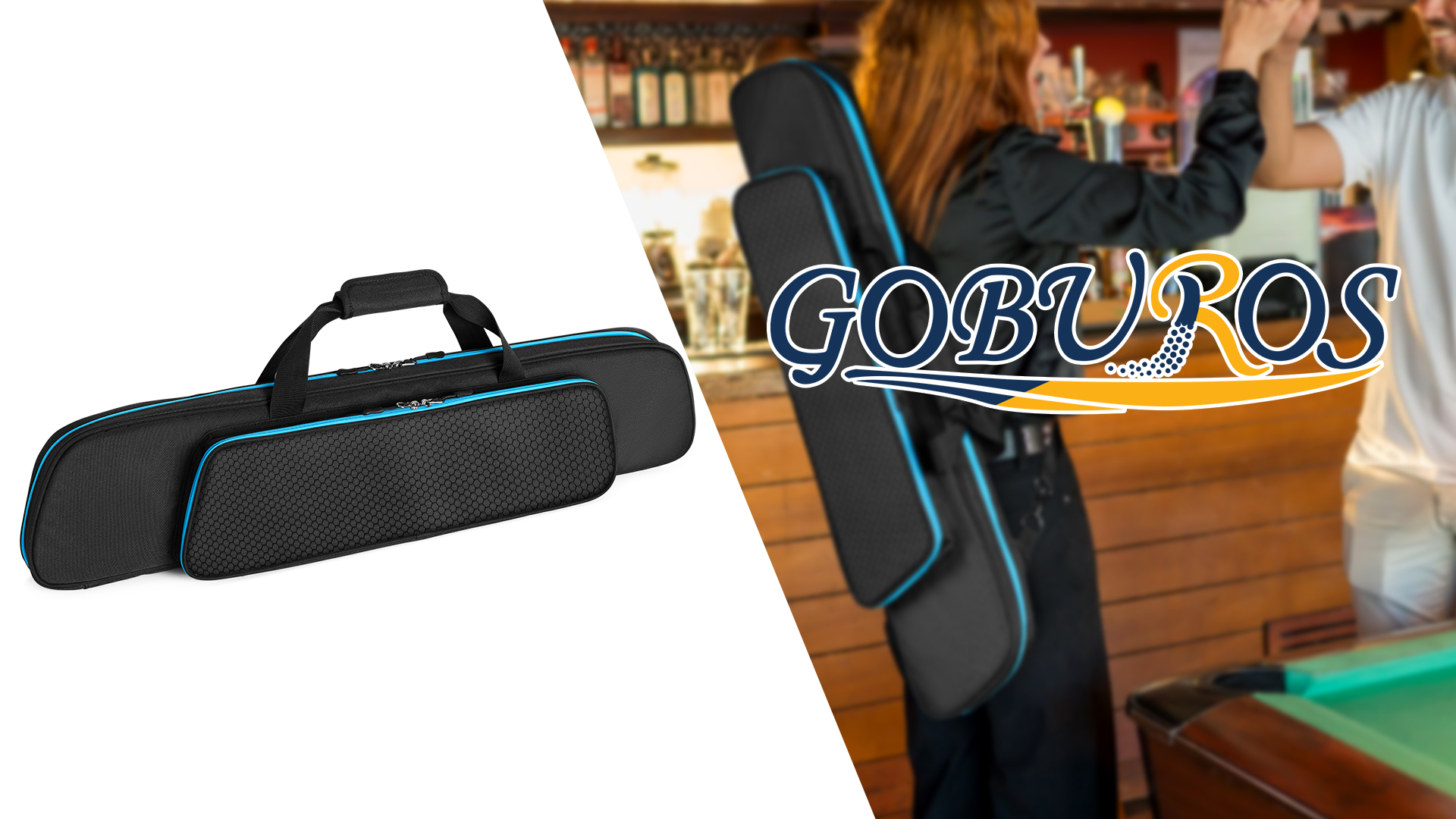 Amazon.co.jp: GOBUROS プールキューケース バット2本とシャフト