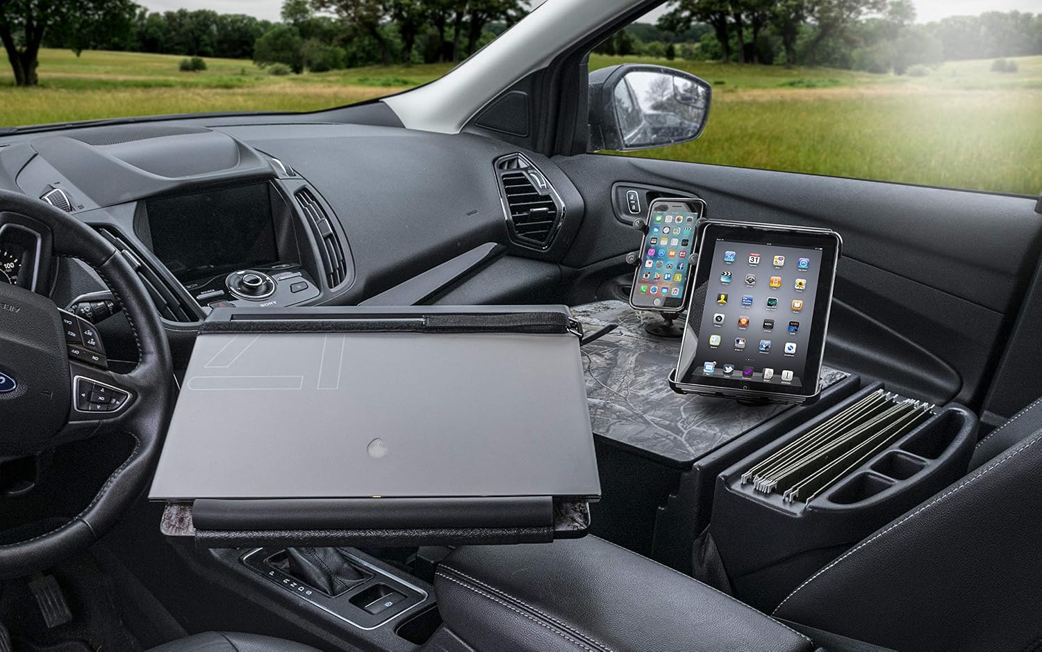 Hоttеѕt Sаlеѕ AutoExec AUE10769 Reach Desk Front Seat Car Desk Realtree Edge Camouflage with Phone Mount and Tablet Mount