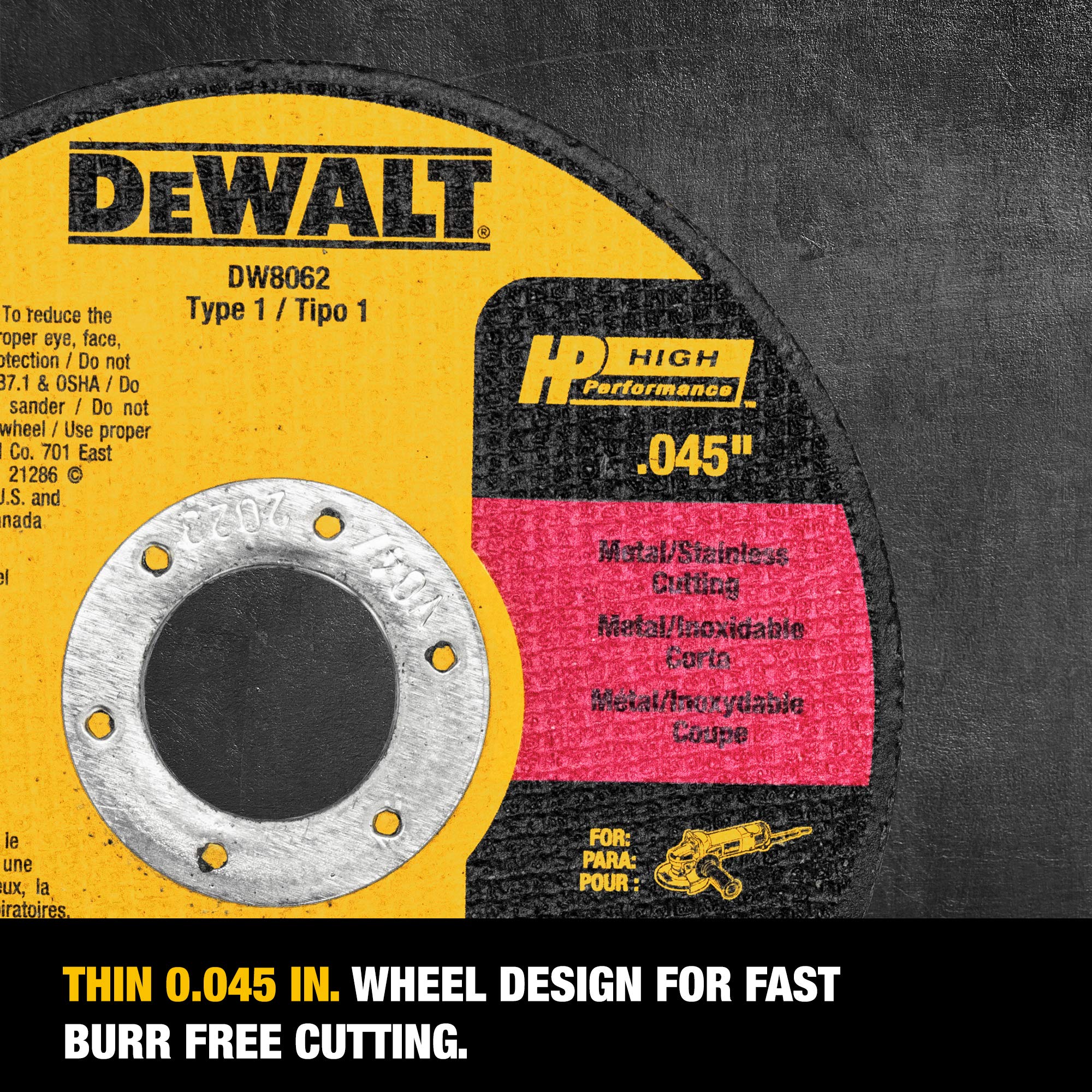 Buy DEWALT Cutting Wheel, General Purpose Metal Cutting, 41/2Inch, 5