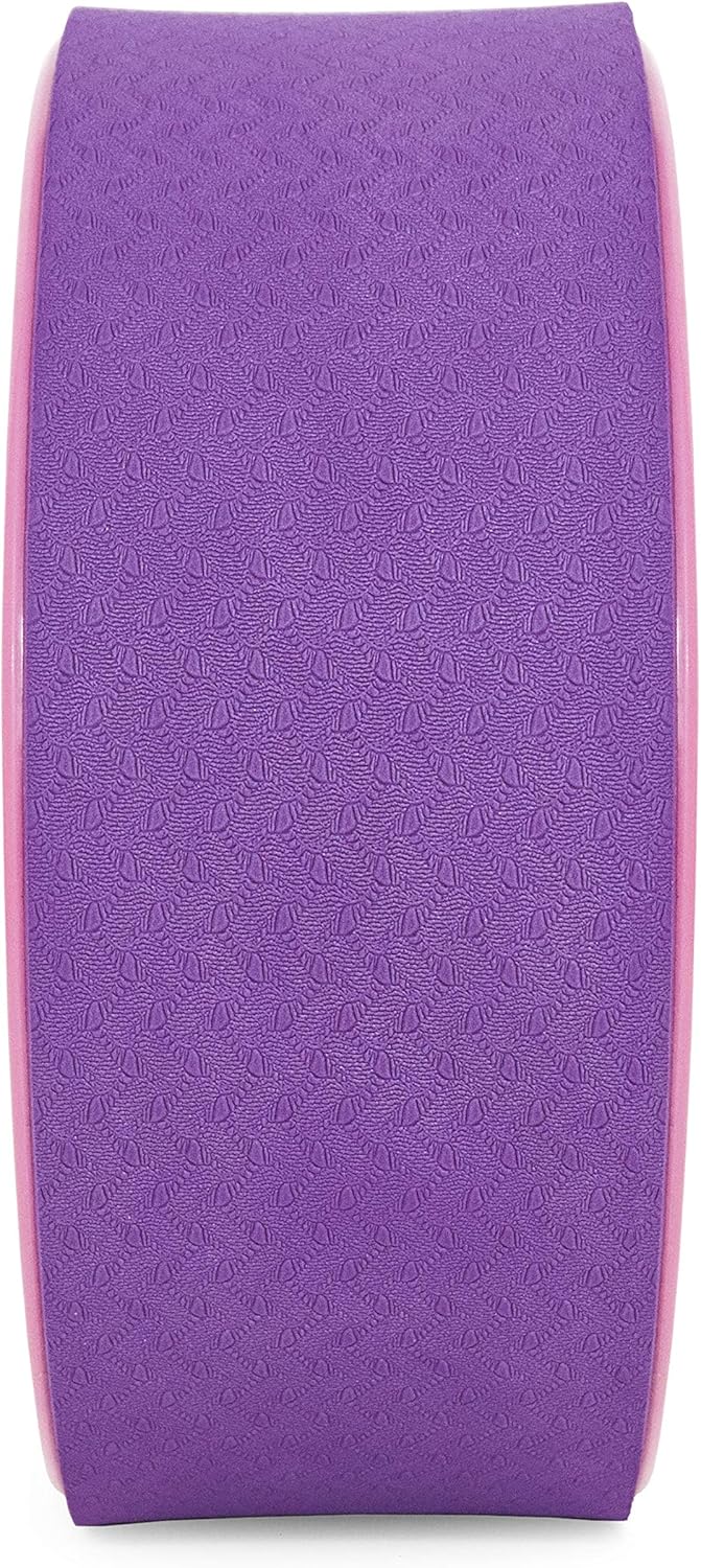 ProsourceFit Yoga Wheel Prop 12” for Improving Yoga Poses & Backbends, Flexibility, Balance, Stretching, Relaxation, Purple/Pink : Sports & Outdoors