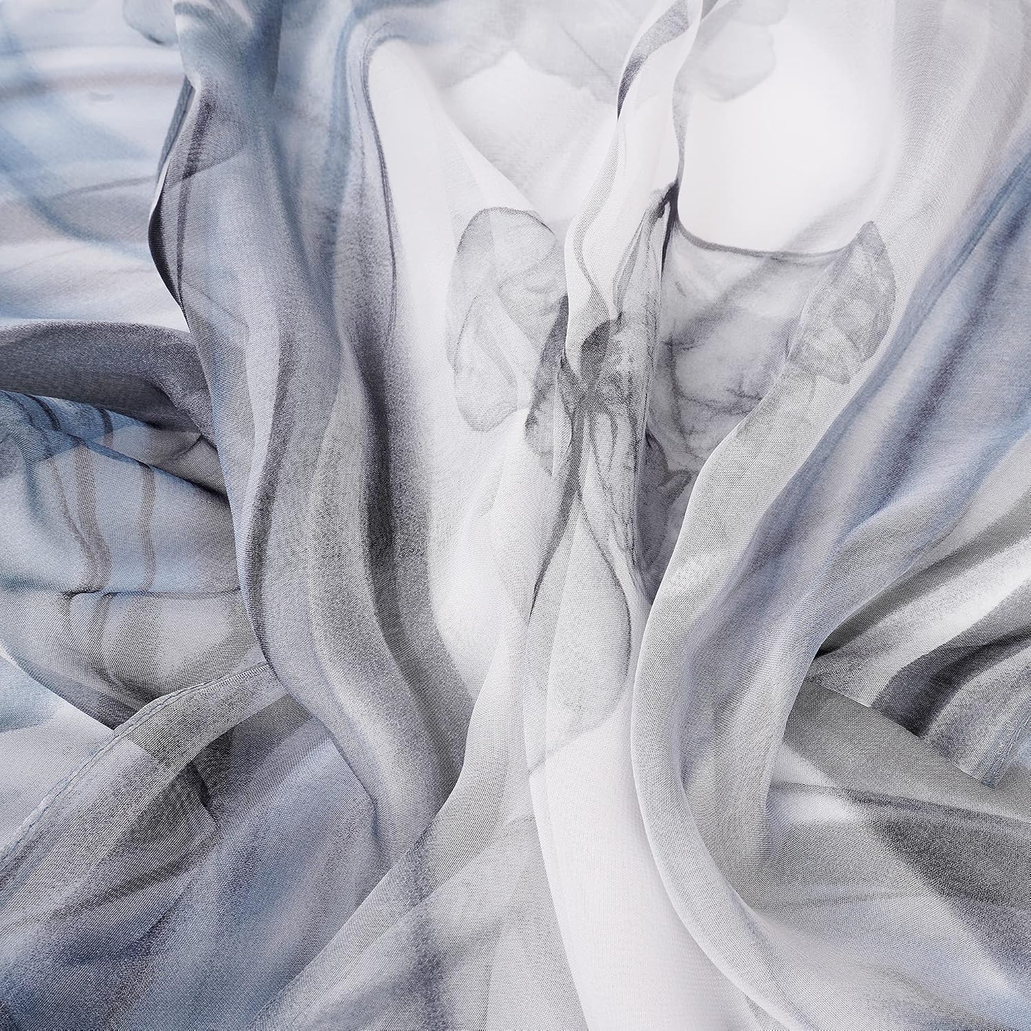 YOUR SMILE Ladies/Women's Lightweight Floral Print/Solid Color mixture Shawl Scarf For Spring Summer season image 5