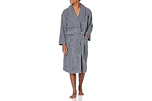 Men's Long Sleeve Cozy Soft Plush Shawl Collar Bath Robe