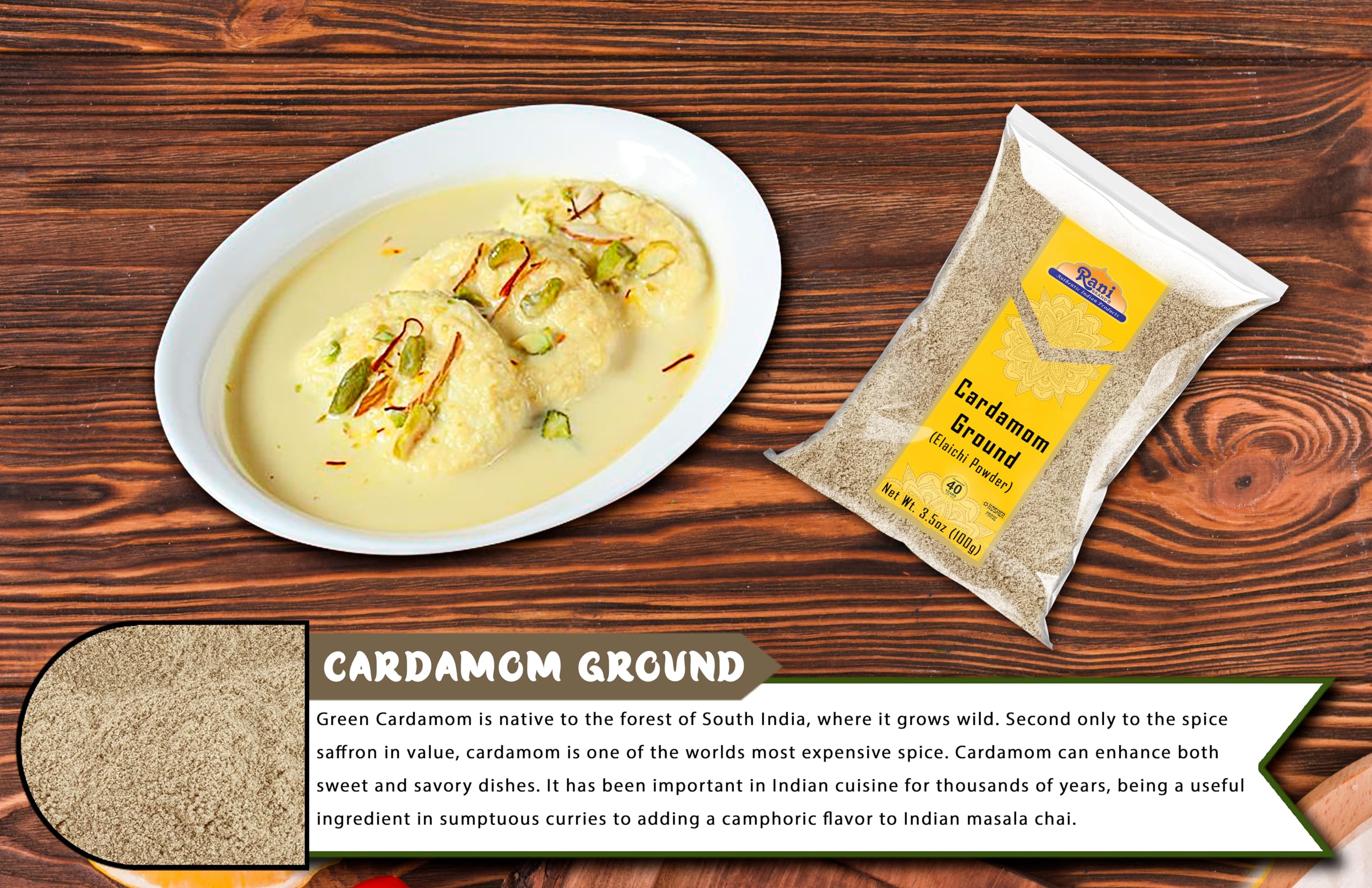 Green Cardamom Powder – Elaichi For Flavor, Fragrance & Herbal Care - View #2