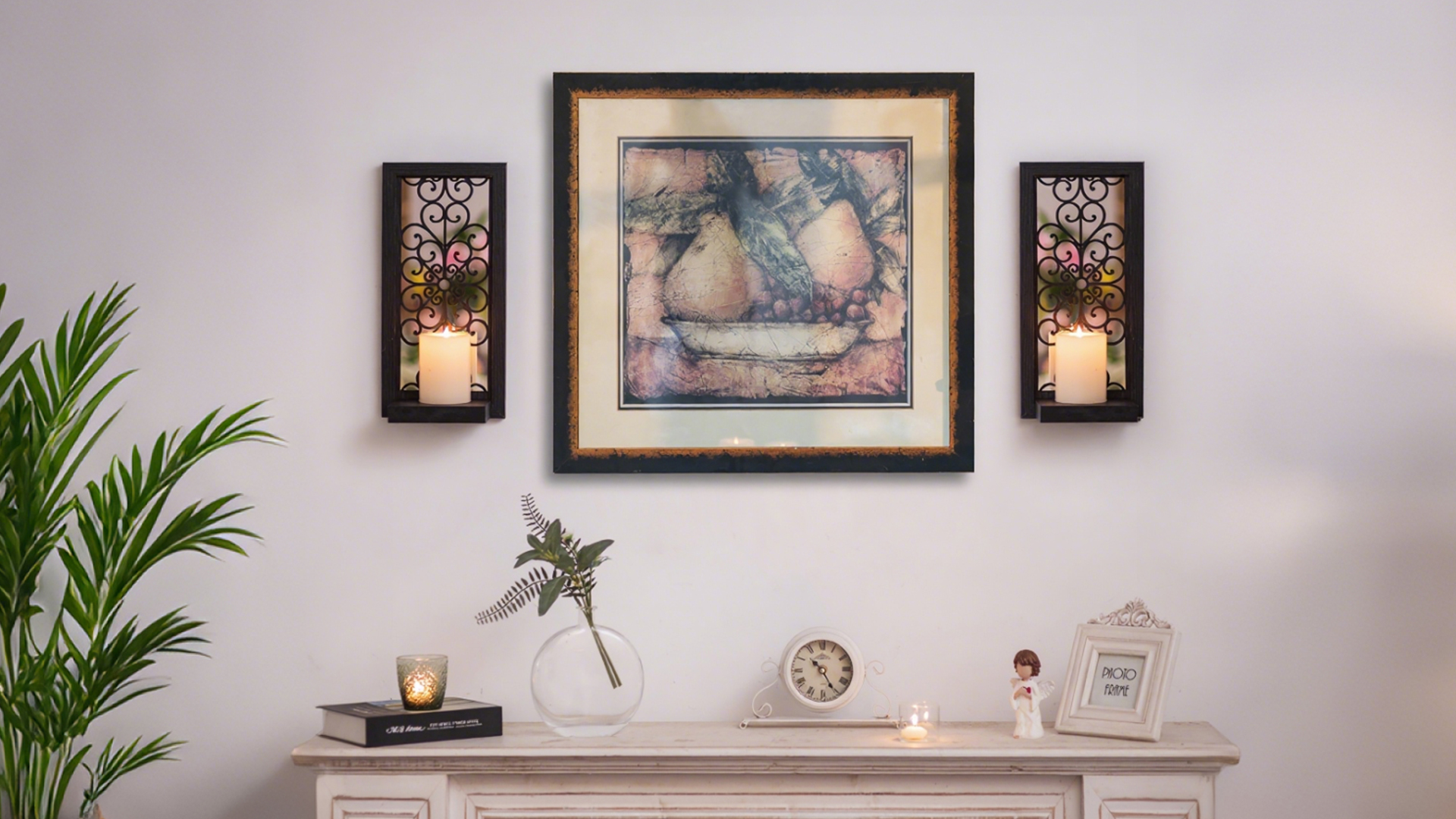 Amazon.com: Gothic Candle Sconces Mirror Wall Decor - Black