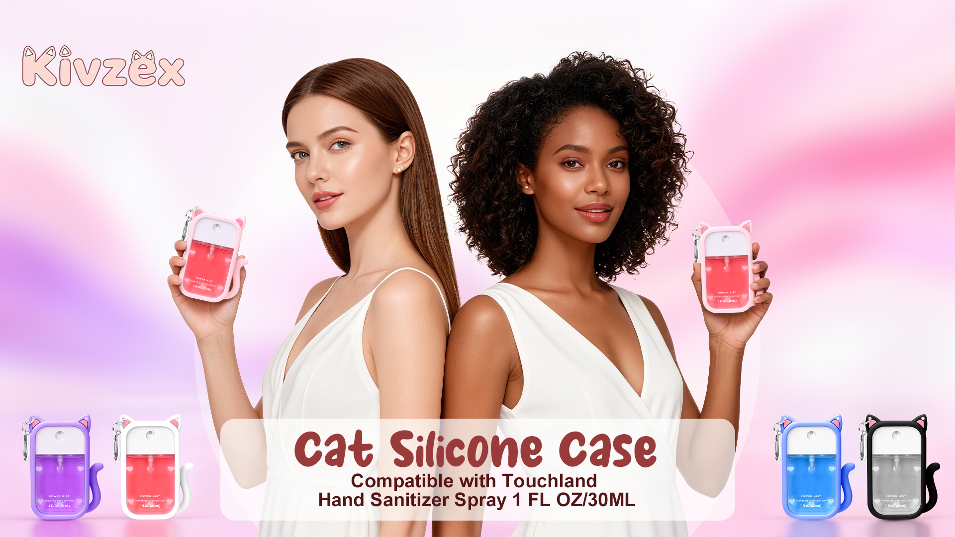 Amazon.com: Kivzex Cat Silicone Case for Touchland Hand Sanitizer