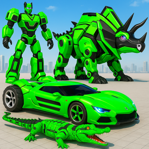 Robot Transform Game : Rhino Robot Fighting Robot War
