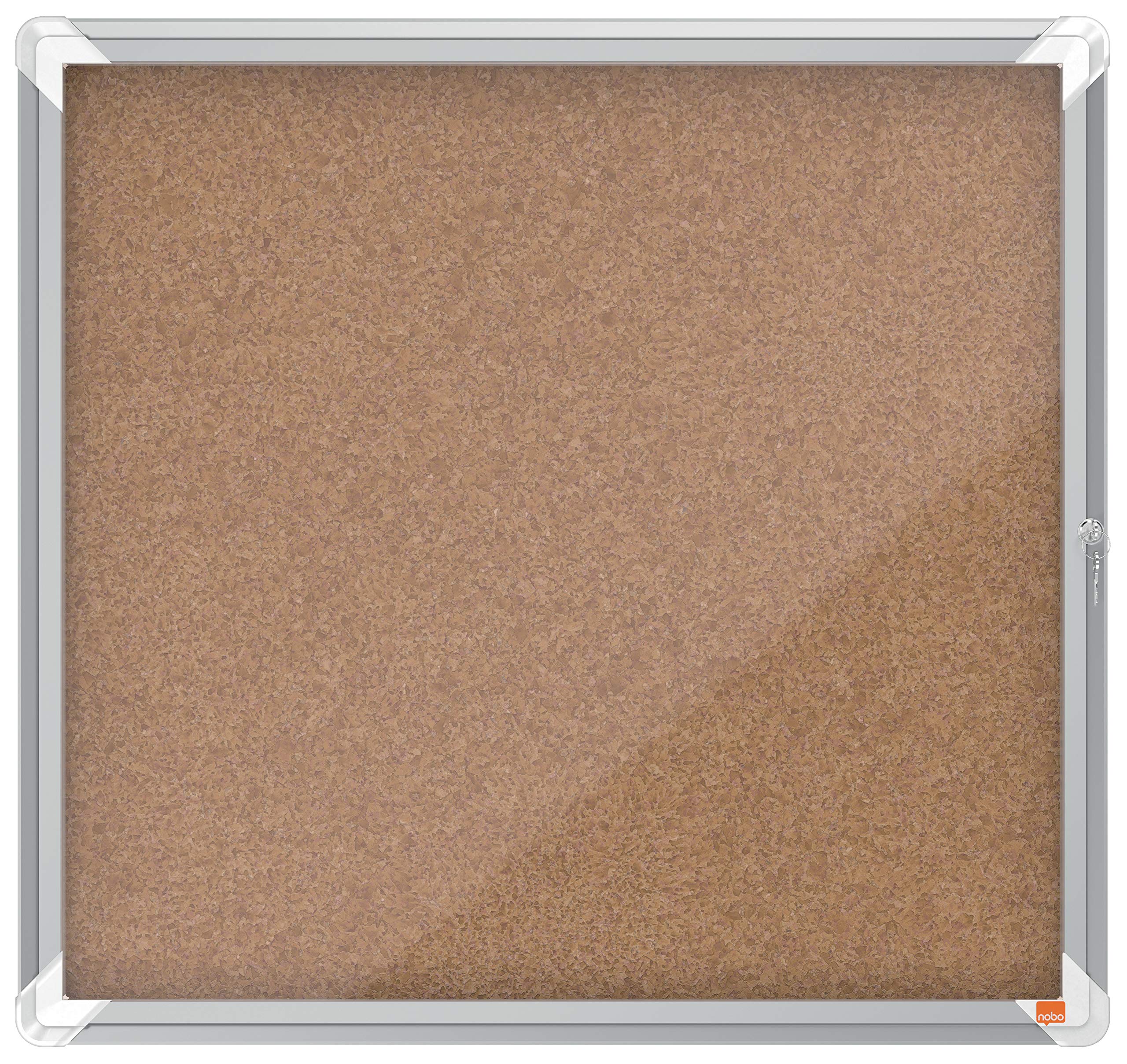 Nobo Cork Lockable Notice Board 6 x A4, Premium Plus, Brown, 1902562
