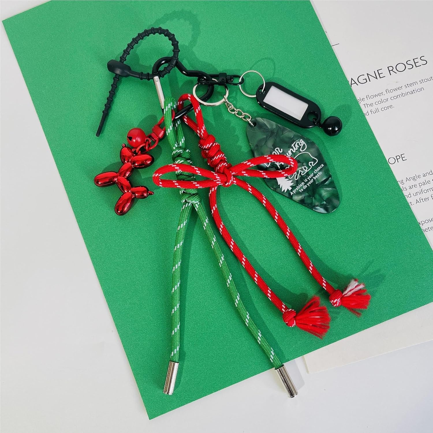 QTMY Cute Braided Keychain Bag Charms for Handbag Purse Backpack Accessories Bogg Bag,453 - Image 3