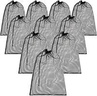 Vista 8 de TecUnite 10 Piezas Bolsas de Malla con Cordón Bolsas de Lavandería Grandes de Malla de Nailon Bolsa de Malla para Regalo Apta para Lavavajillas