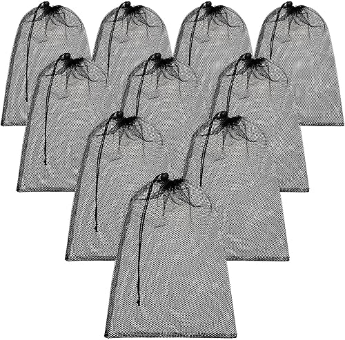 Miniatura 8 de 10 bolsas de malla con cordón, bolsas grandes de malla de nailon, bolsa de regalo, bolsa de lavavajillas con cordón deslizante para cocina, joyería,