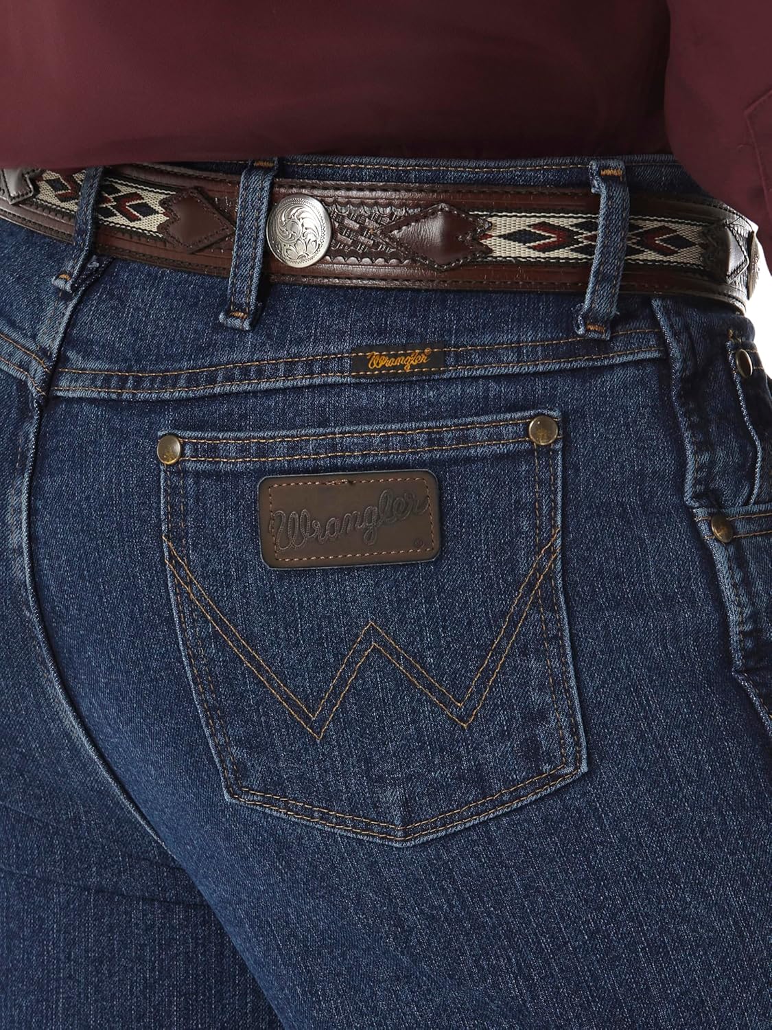 Wrangler Men's Premium Performance Advanced Comfort Cowboy Cut Stone Bleach Jean - Image 4