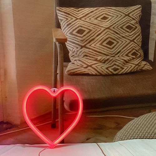 Miniatura 7 de QiaoFei Letreros de neón con luces de neón LED de arte romántico, decoración de pared, estudio, fiesta, habitación de niños, sala de estar, boda,