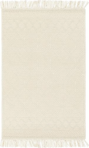 Miniatura 3 de Mark&Day Alfombras de lana, 2 x 4, alfombra Staveley Cottage beige, alfombra blanca crema para sala de estar, dormitorio o cocina (2 pies 3 pulgadas