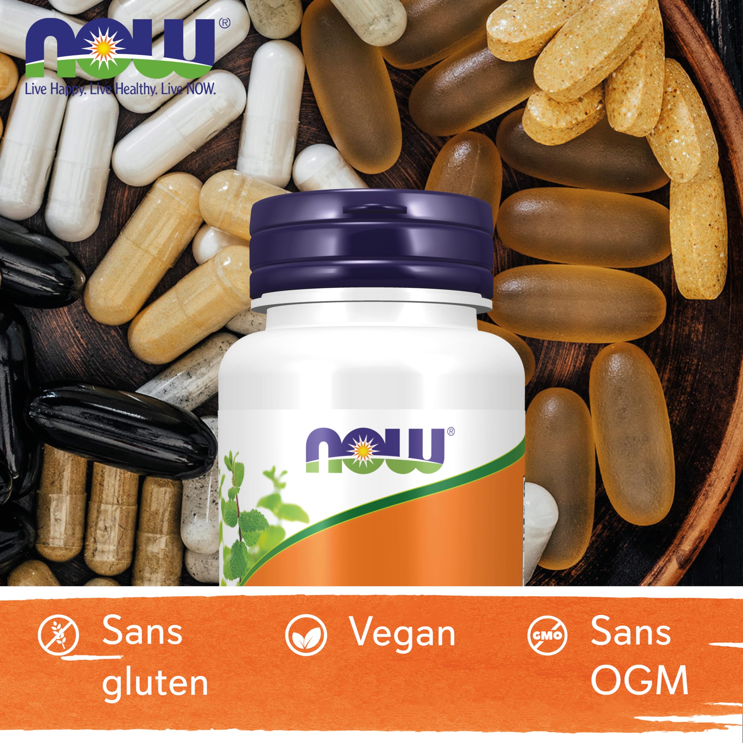 Now Foods, Chlorophylle, 100mg, 90 Capsules végétaliennes, Testé en Laboratoire, Végétal, Minéraux, Sans Gluten, Sans Soja, Végétarien