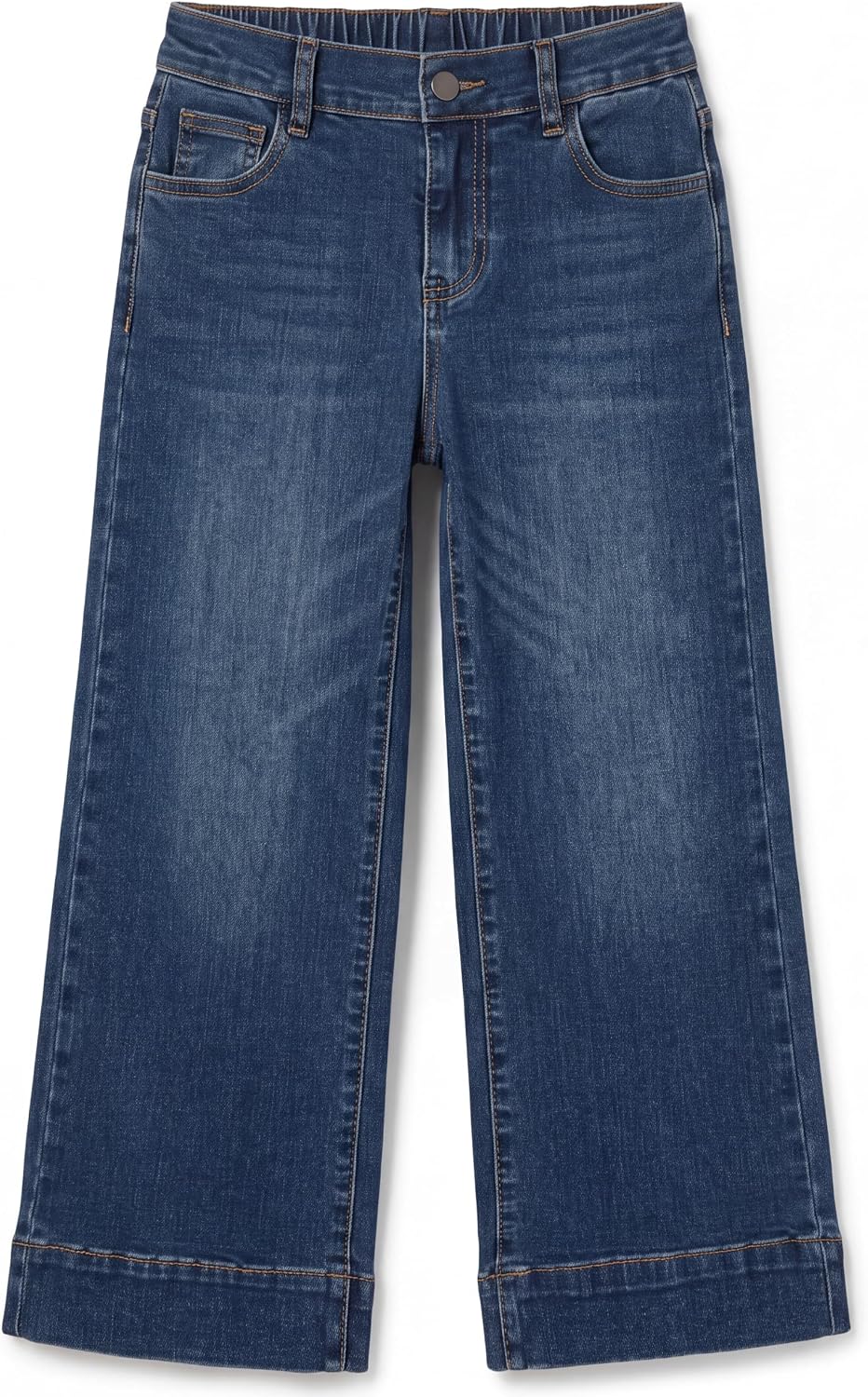 Girls Wide Leg Jeans High Waist Denim Pants