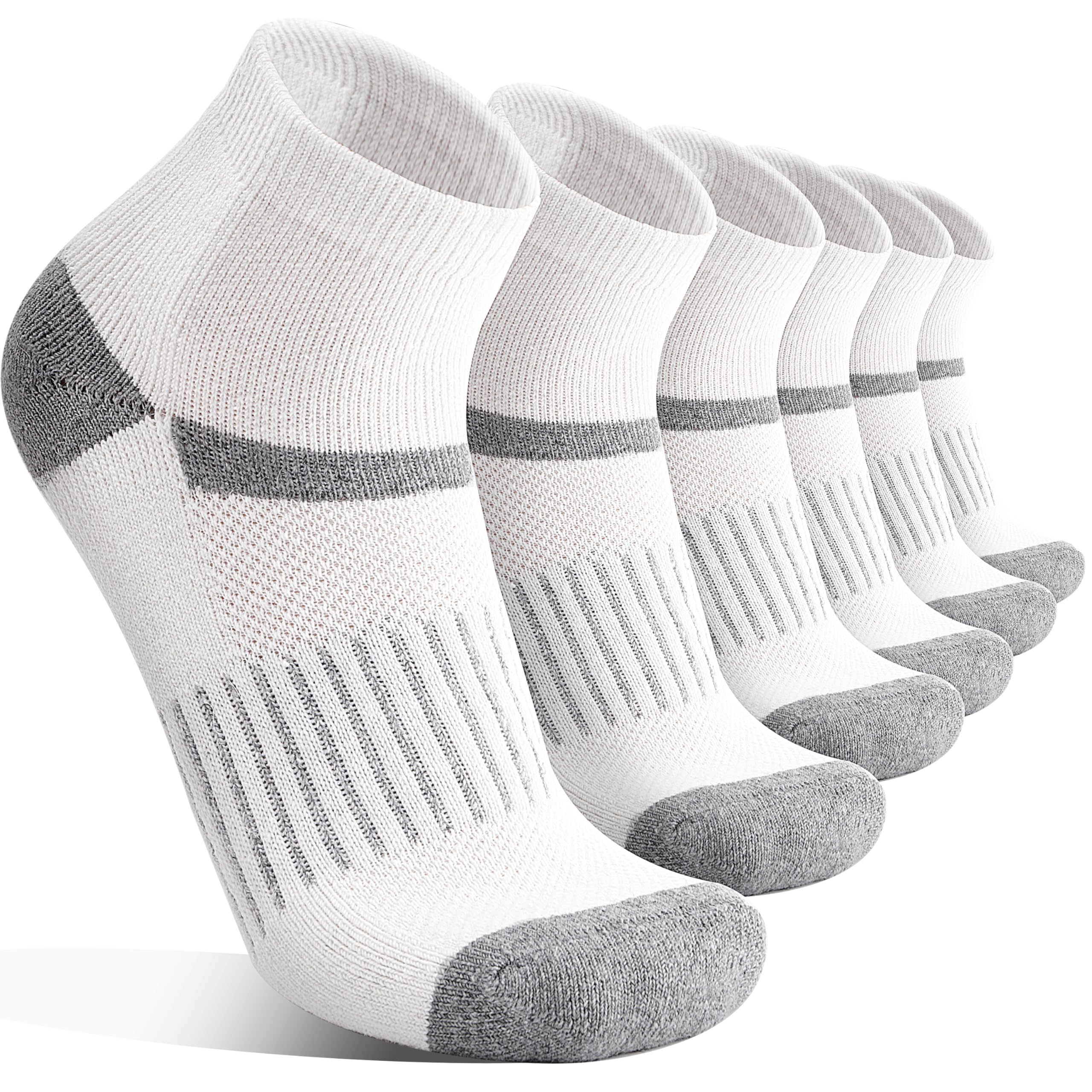 Anlisim Merino Wool Quarter Ankle Hiking Running Socks Breathable Thermal Warm Thick Cushion Socks for Women Men 6 Pairs