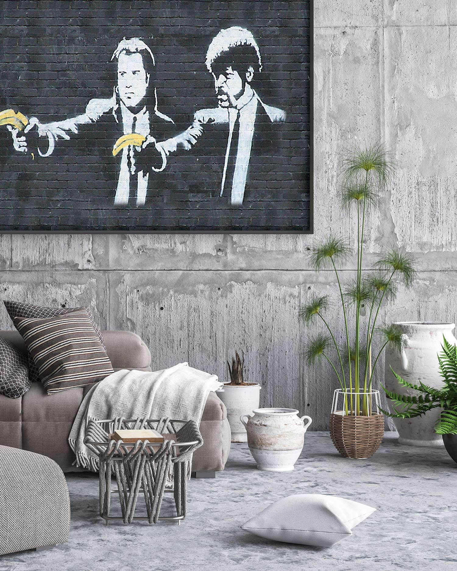 Panorama Quadro Incorniciato Pulp Fiction 70x50cm - Stampato su Carta Rigida - Quadri Moderni Soggiorno - Include Cornice - Decorazione Parete