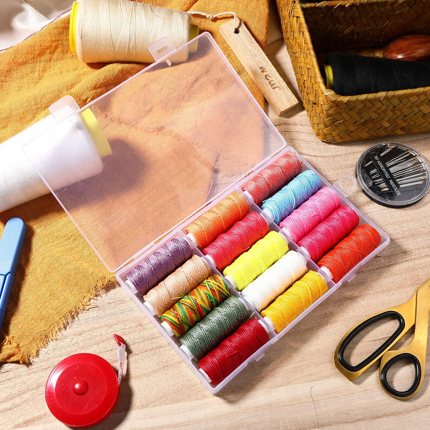 FANDOL Waxed Cords Polyester Leather Sewing Thread Wax Strings For
