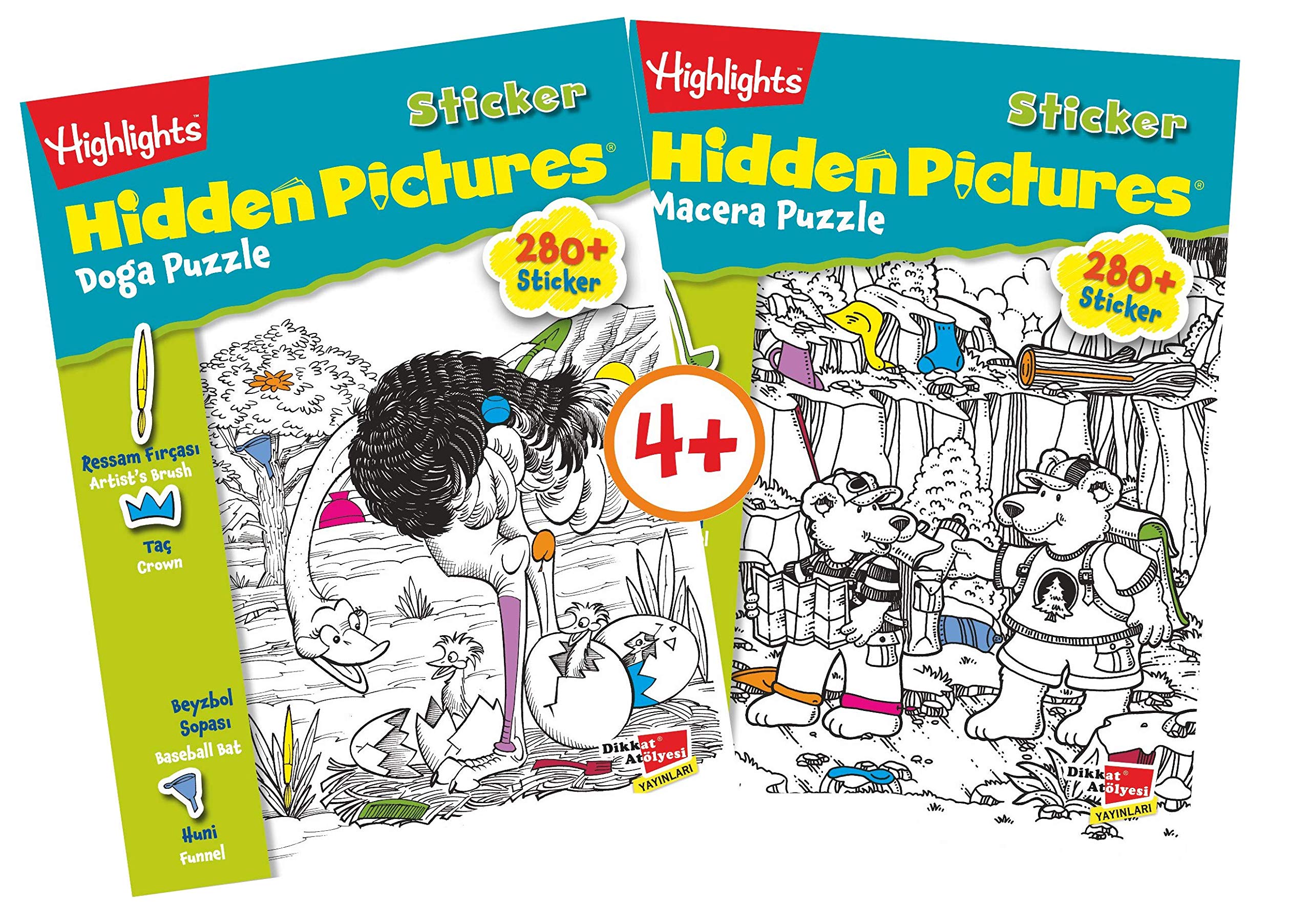 Sticker Hidden Pictures Macera Puzzle (Çift Kitap)