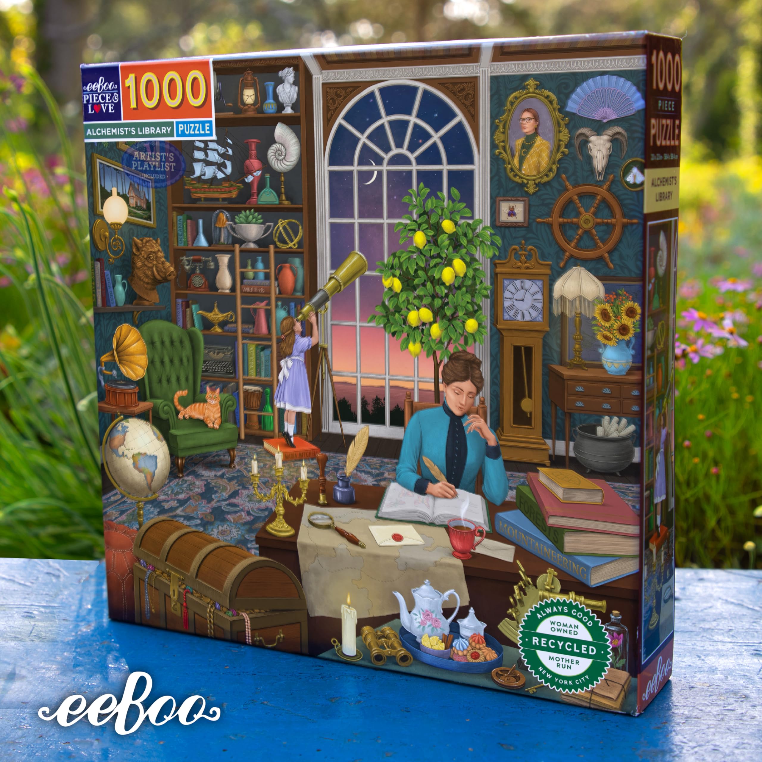 EEBOO - ALCHEMIST'S Library - Puzzle Adulte 1000 pièces - Illustration fascinante sur la librairie du mystérieux alchimiste - PZTAHL