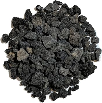 Midwest Hearth Lava Rock for Fire Pits and Gas Log Sets, Black 5/8 to 1-1/2 (10-lb Bag)