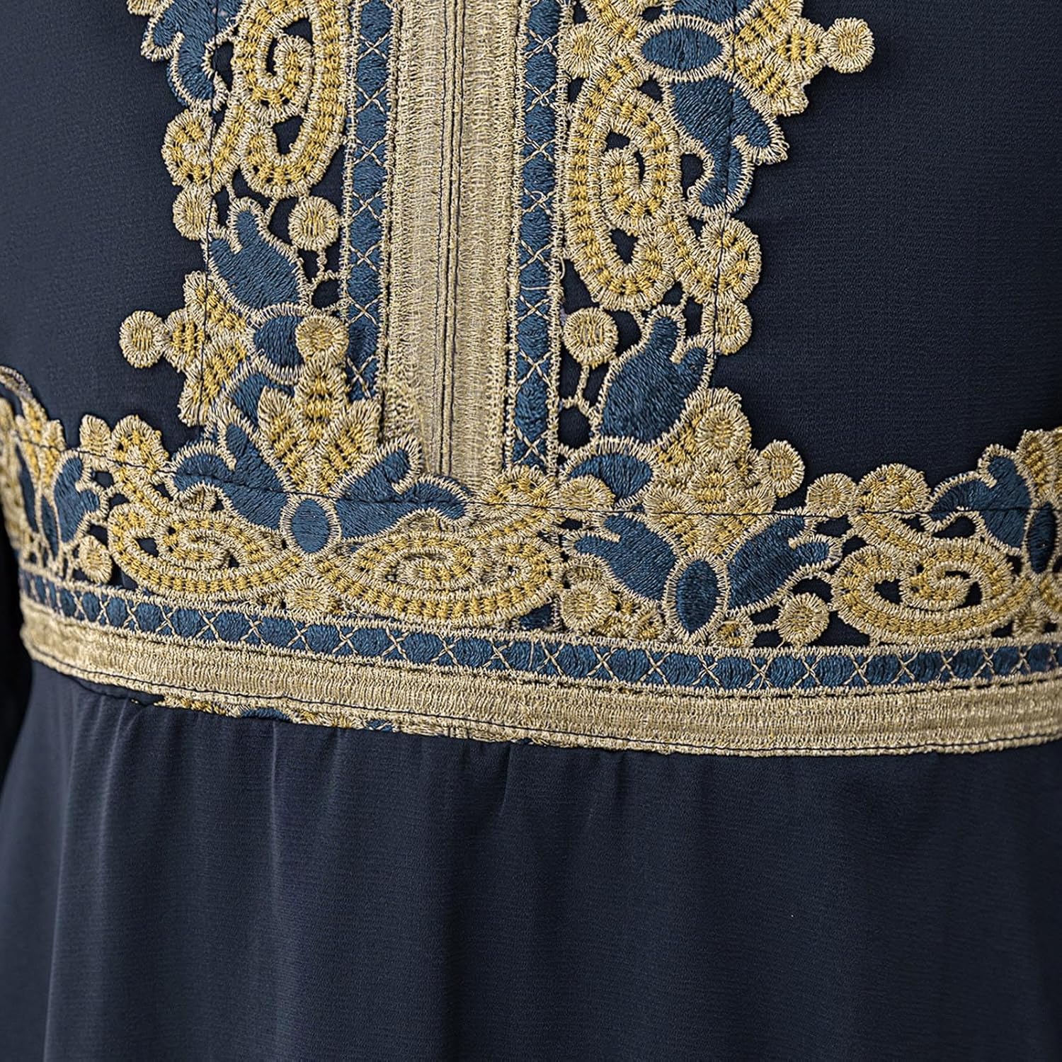 Muslim Girls Embroidered Abaya Prayer Dress Middle East Muslim Dubai Robe Vintage 2025 Ramadan Eid Kaftan for 4-8 Years