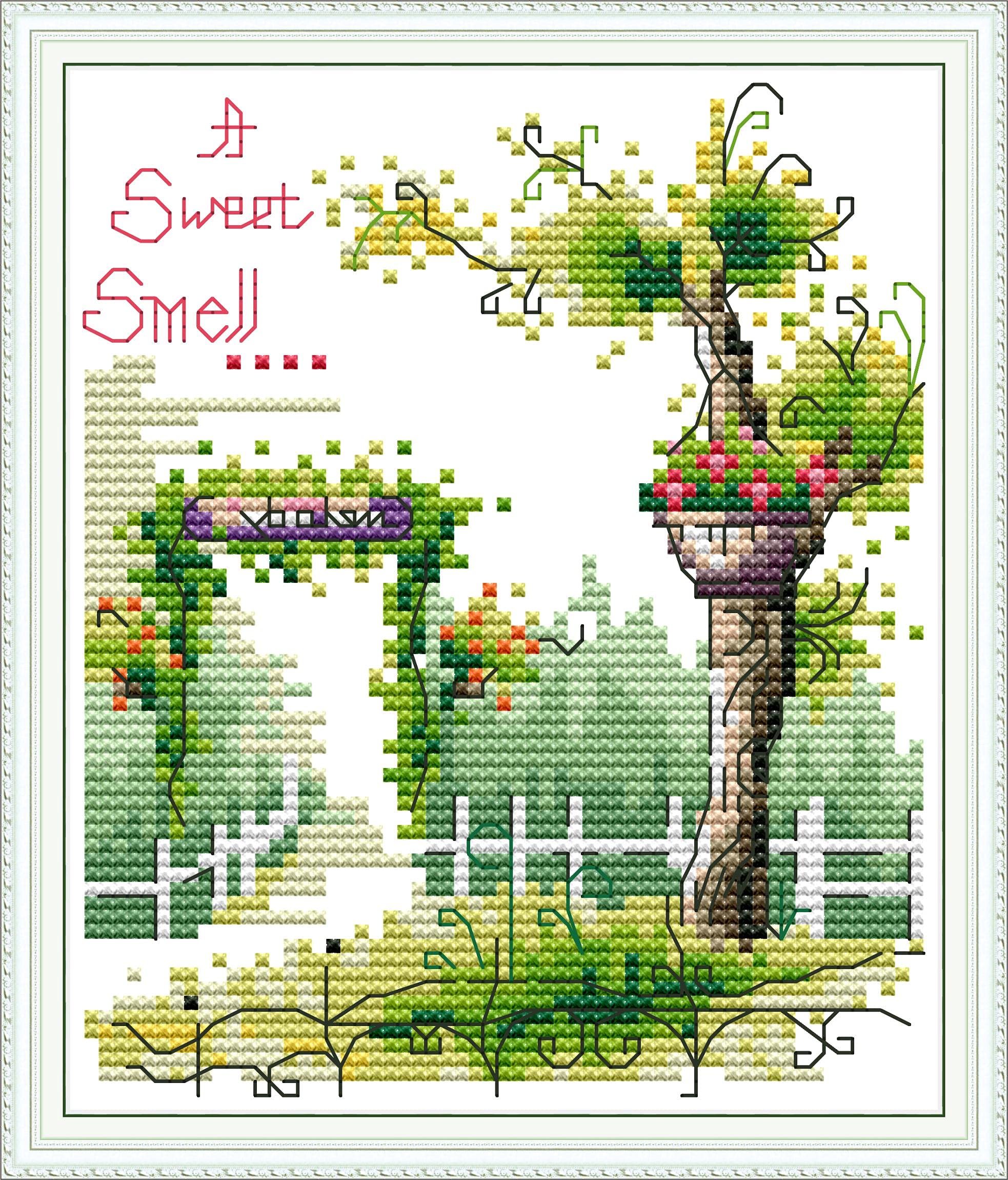 OWN4B Kreuzstich-Set – Fertiges DIY-Set Mit Katzenmotiv