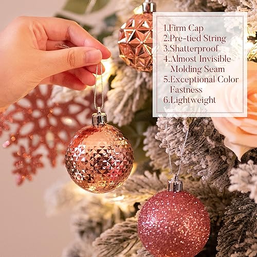 Miniatura 96 de Valery Madelyn Juego de adornos decorativos para árbol de Navidad para otoño, Halloween, 50 unidades de 2.36 pulgadas, rojo, verde y dorado