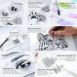 KALOUR Art Set, 140 Pieces Drawing and Painting Supplies, Colored Pencils, Watercolor, Sketchbook, Coloring Book with Case